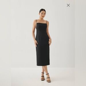 Love Bonito Geline Padded Tweed Column Midi Dress